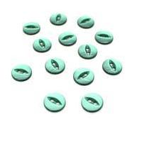 Hemline Emerald Basic Fish Eye Button 13 Pack