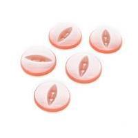 Hemline Pink Basic Fish Eye Button 5 Pack