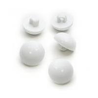 hemline white basic dome button 5 pack