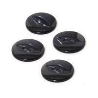 Hemline Black Basic Fish Eye Button 4 Pack