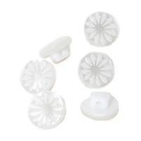 hemline white basic cut flower button 6 pack