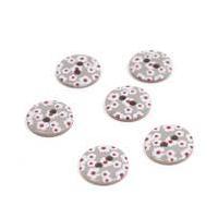 hemline grey novelty patterned button 6 pack