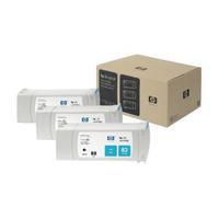 hewlett packard hp 83 cyan designjet uv ink cartridges pack of 3