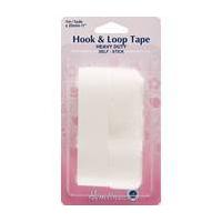 Hemline White Hook and Loop Heavy Duty Tape 25 mm x 1 m