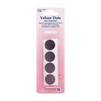 Hemline Self Adhesive Velour Dots Black 20 mm