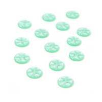 hemline light green basic star button 14 pack