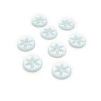 hemline baby blue basic star button 8 pack