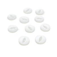 hemline white basic fish eye button 8 pack