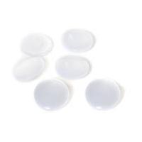 Hemline White Basic Knitwear Button 6 Pack