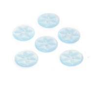 Hemline Baby Blue Basic Star Button 6 Pack