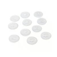 Hemline White Basic Cut Edge Button 11 Pack