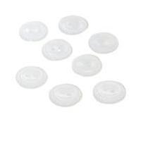 hemline white basic cut edge button 8 pack