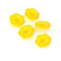 hemline yellow novelty flower button 5 pack