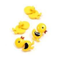 Hemline Yellow Novelty Duck Button 4 Pack