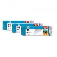 hewlett packard hp 91 matte black inkjet cartridge pack of 3 c9480a