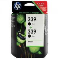 Hewlett Packard HP 339 Black Inkjet Cartridge Pack of 2 C9504EE