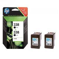 hewlett packard hp 338 black inkjet cartridge pack of 2 cb331ee