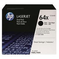 hewlett packard hp 64x black high yield laserjet toner cartridge pack