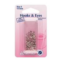 Hemline Size 0 Hook and Eyes 14 Pack