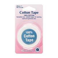 hemline white cotton tape 25mm x 5m