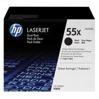 Hewlett Packard HP 55X Black High Yield Laserjet Toner Cartridge Pack