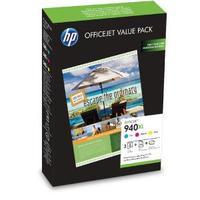 Hewlett Packard HP 940XL CyanMagentaYellow Ink Cartridge and Paper
