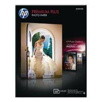 Hewlett Packard HP White Premium Plus Glossy Photo Paper Pack of 20