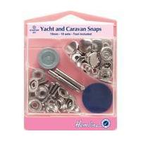 hemline silver yacht and caravan snaps 15 mm 10 pack