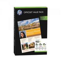 hewlett packard hp 951xl cyanmagentayellow ink cartridge and paper