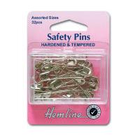 Hemline Safety Pins Assorted