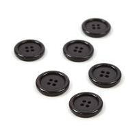 Hemline Brown Basic Jacket Button 6 Pack