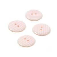 hemline pink novelty stripey button 4 pack