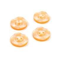 Hemline Orange Basic Scalloped Edge Button 4 Pack