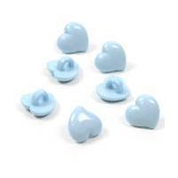 hemline baby blue novelty hearts button 7 pack