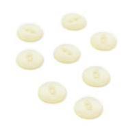 hemline cream basic fish eye button 8 pack