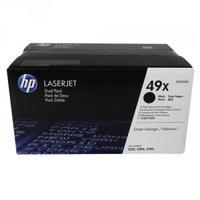 Hewlett Packard HP 49X Black Laserjet Toner Cartridge Pack of 2