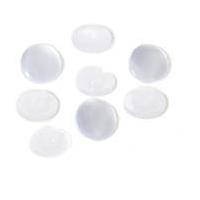 Hemline White Basic Knitwear Button 8 Pack