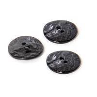 Hemline Black Shell Mother of Pearl Button 3 Pack