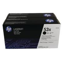 hewlett packard hp 53x black high yield laserjet toner cartridges pack