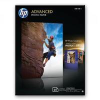 Hewlett Packard HP White 13x18cm Advanced Glossy Photo Paper Pack of