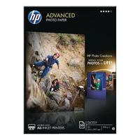 Hewlett Packard HP A4 White Advanced Glossy Photo Paper 250gsm Pack of