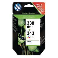 Hewlett Packard HP 338343 Black CyanMagentaYellow Ink Cartridges Pack