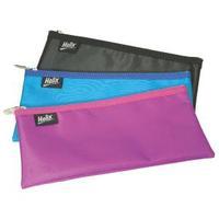 Helix Assorted Nylon Pencil Case 200x100mm Pack of 12 Q65040