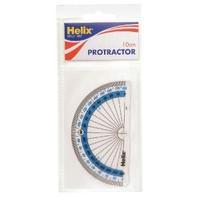 Helix Clear Plastic Protractor 10cm 180 Degree Pack of 10 H01011