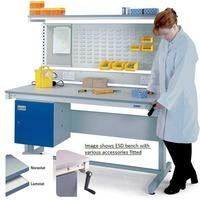height adjustable esd workbench with lamstat top 1800w x 750d
