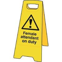 Heavy Duty A-Board - Female Attendant on Duty