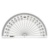 Helix 10cm 180 Degree Protractor Clear Pack of 50 H02040