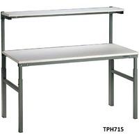 Height Adjustable TPH Bench with Upper Shelf 1200w x 700d