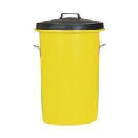 Heavyweight Cylindrical Storage Bin Yellow 311970