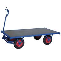 Heavy Duty Braked Turntable Truck With Mesh Sides